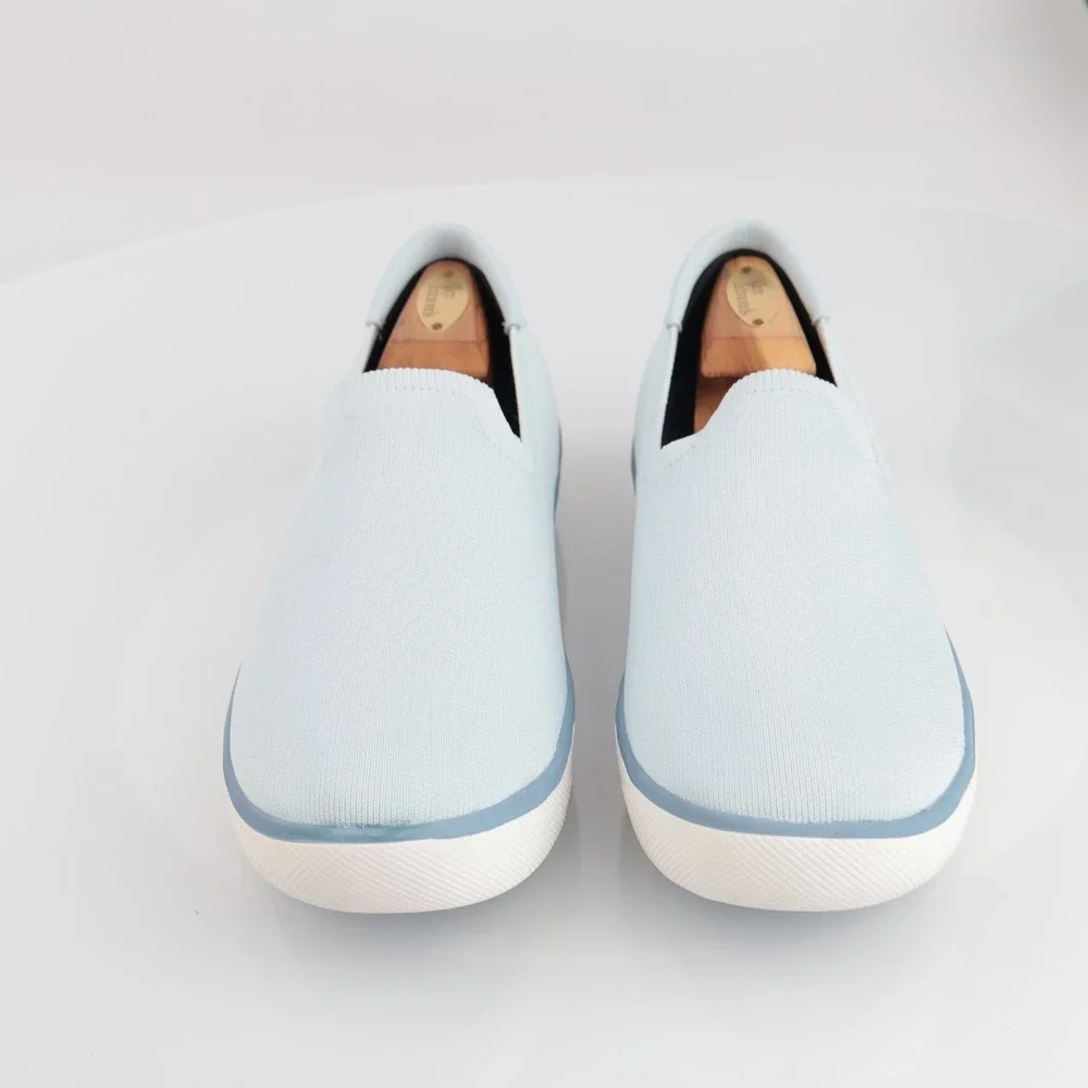 Vessi Mens Boardwalk Slip-On Shoe Size 12 Waterproof Blue Knit Comfort Sneakers